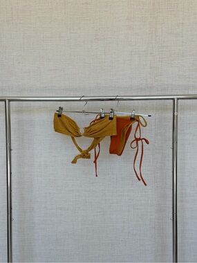 Gold and Orange Tie Bikini Set - Women Swim Bikini